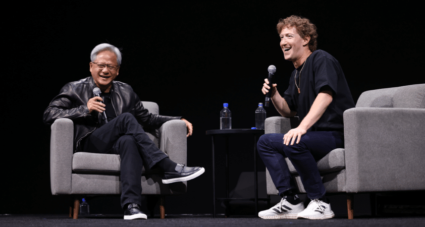 크리에이터, 개인화된 AI 어시스턴트 보유, Meta CEO Mark Zuckerberg가 NVIDIA CEO Jensen Huang에게 말하다