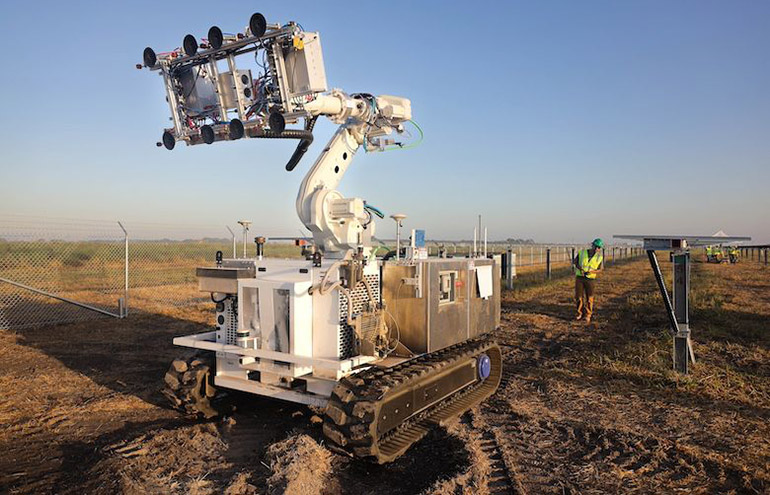 Rosendin Electric Tests ULC Technologies Solar Construction Robot