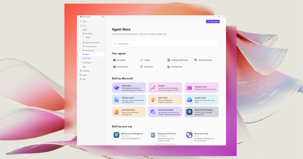 Microsoft 365 Copilot의 에이전트와 함께 인력을 강화하십시오